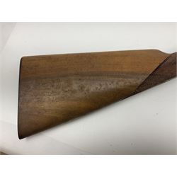 SHOTGUN CERTIFICATE REQUIRED: Fabbrica Armi F.lli Pietta Gussago BS Italy 12-bore side-by-side muzzle loading black powder double barrel percussion hammer gun, retailed by Navy Arms Co. Ridgefield N.J., the 71cm (28