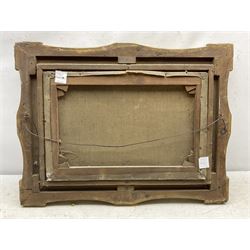 Charles W Oswald (British fl.1892-1900): Highland Cattle, oil on canvas signed 30cm x 45cm in swept gilt frame