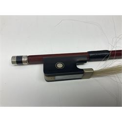 Stentor Student I quarter-size cello with 59.5cm two-piece maple back and ribs and spruce top; bears maker's label with serial no.M072648 L95.5cm overall; in Stentor soft carrying case with bow