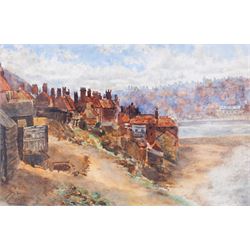 English School (19th/Early 20th Century): Whitby Rooftops, two watercolours by different hands indistinctly signed, 26cm x 41cm and 27cm x 36cm (2)