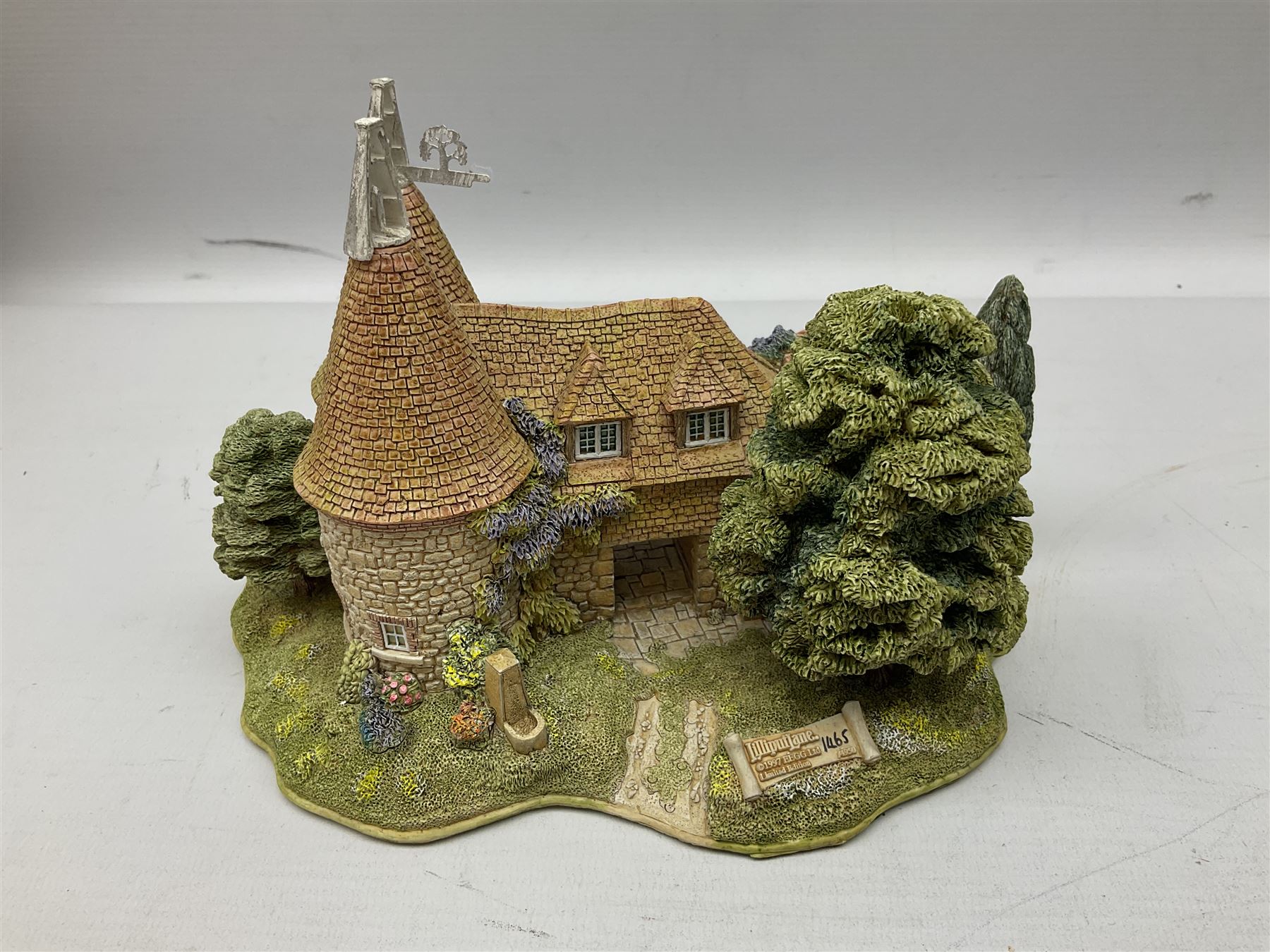 Lilliput Lane 'Harvest House' special edition figure group, limited edition of 4950, boxed with certificate, together with 'Eilean Donan Castle' model, boxed with deed