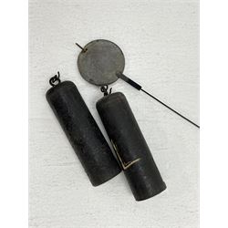 19th century carved oak longcase clock, projecting cornice over guilloche carved frieze, square brass dial with silvered Roman chapter ring and calendar aperture, decorated with ornate mask cast spandrels, the trunk door and base carved with potted plant, twin train driven eight day movement striking on bell