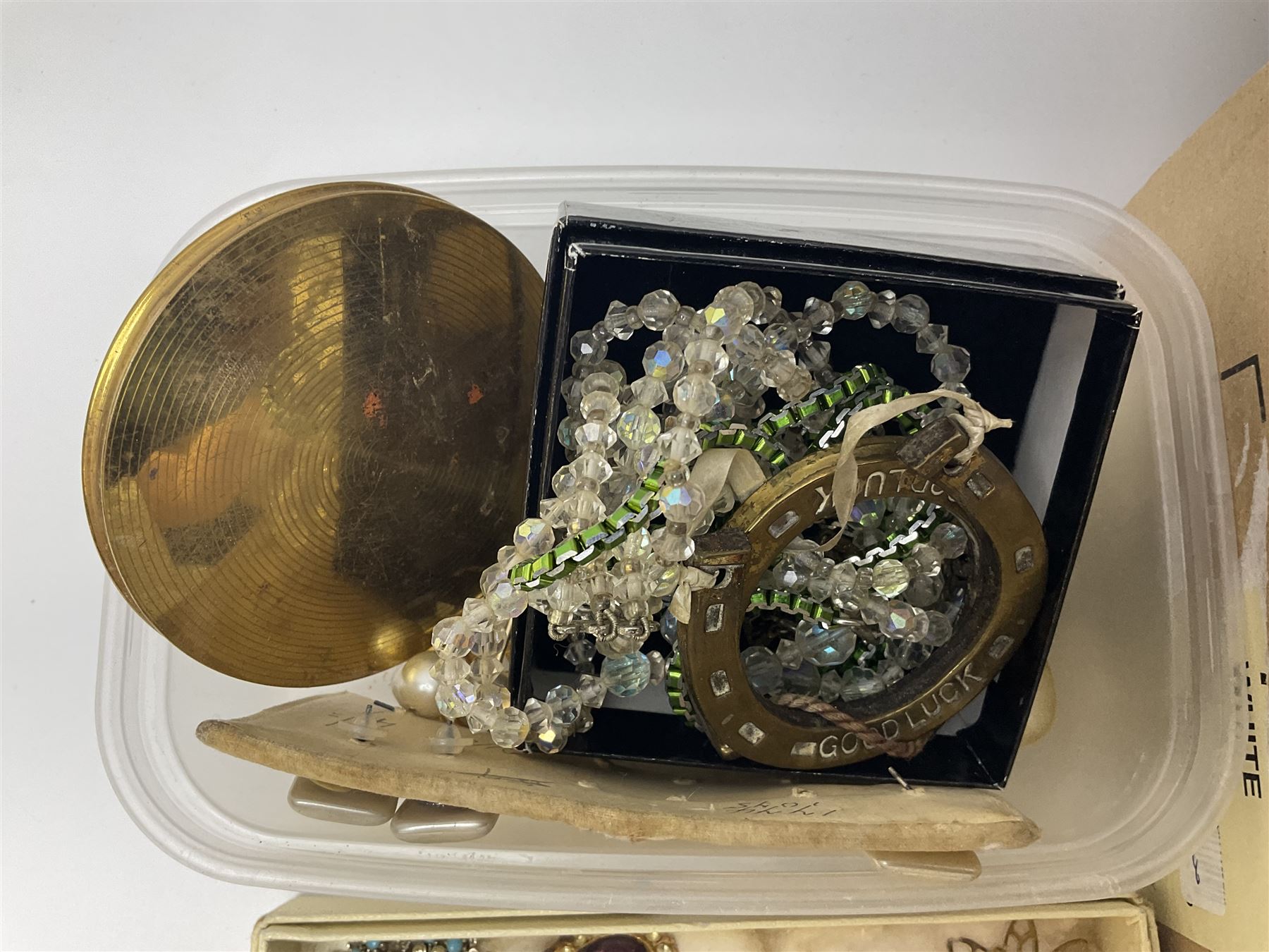 Silver jewellery including St Johns Ambulance medal, tiger's eye necklace, identity bracelet, etc, together with Festival of Britain powder compact, Ippag dice lighter, Win International lighter, Victorian and later costume jewellery and wristwatches