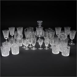 Quantity of Stuart crystal including six Cheltenham whisky tumblers, six claret glasses, s...