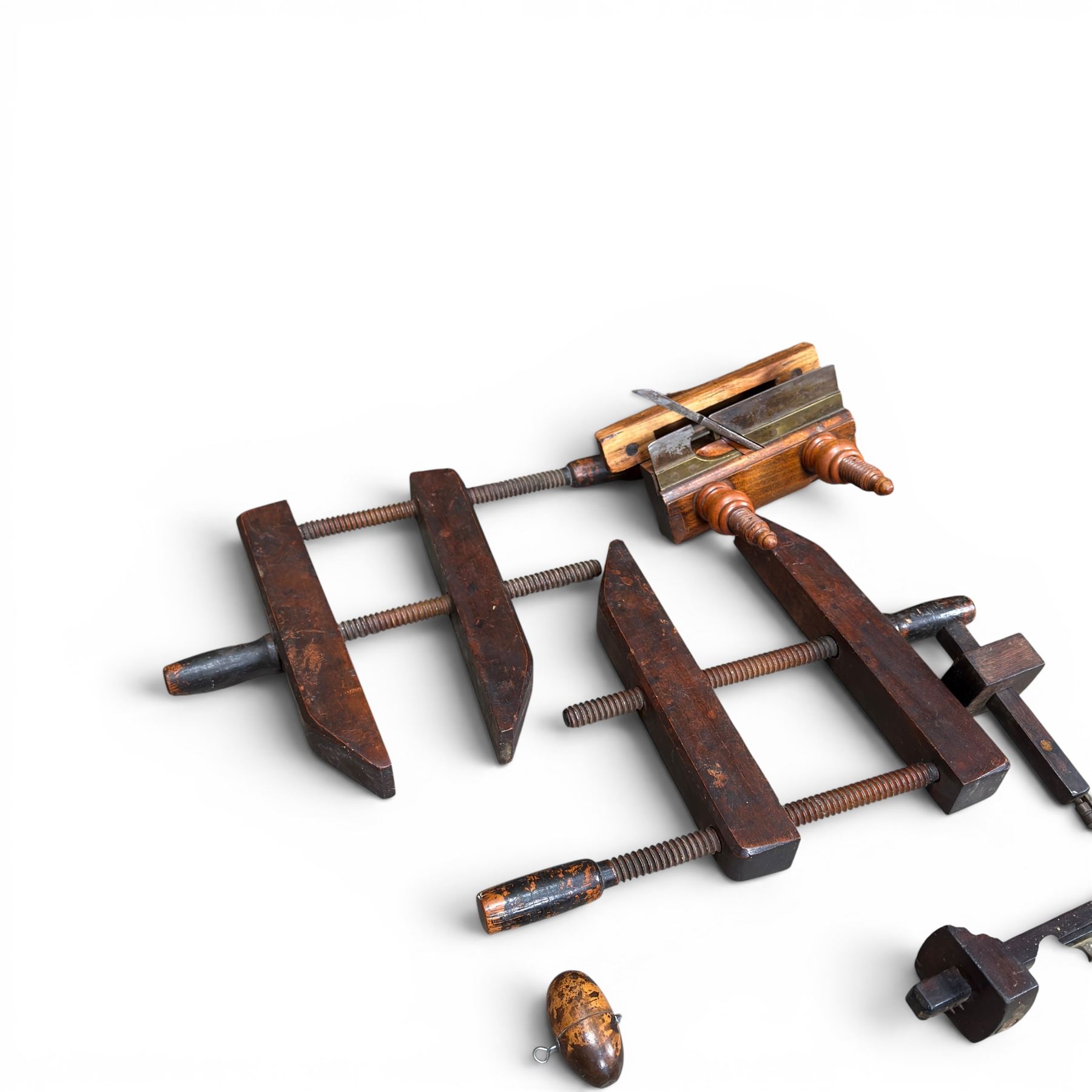 Collection of planes and woodworking tools including wood planes, chisels, hammers etc along with three books (Antique Woodworking Tools, Timber Preservation and Woodworkers Pocket Book)
