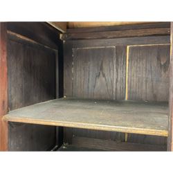 The Shannon Limited - late Victorian walnut filing cabinet, fitted with twenty-four small filing drawers, each with brass handle with label holder, fluted uprights, double cupboard below enclosed by two panelled doors, on turned feet, with brass plaque inscribed 'The Shannon, Limited, Ropemaker St. London, E.C.'
