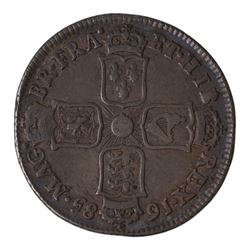 James II 1685 silver one shilling coin