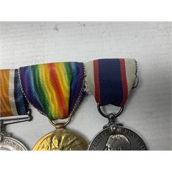 WW1 British Royal Navy Campaign and Royal Naval Fleet Reserve Long Service and Good Conduct group of five medals comprising British War Medal, 1914-15 Star and Victory Medal awarded to SS.113274 J.W. Baines Sto.1 R.N.; Naval general Service Medal to J.W. Baines Sto.1 N.B.; and Royal Fleet Reserve Long Service and Good Conduct Medal to SS.113274 (Dev. B.7397) J.W. Baines Sto.1 R.F.R.; all with ribbons