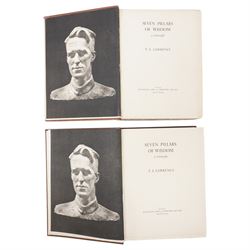 Lawrence, T E - Seven Pillars of Wisdom , first trade edition, Jonathan Cape 1935 original cloth and another copy, fifth impression 1935 (2)