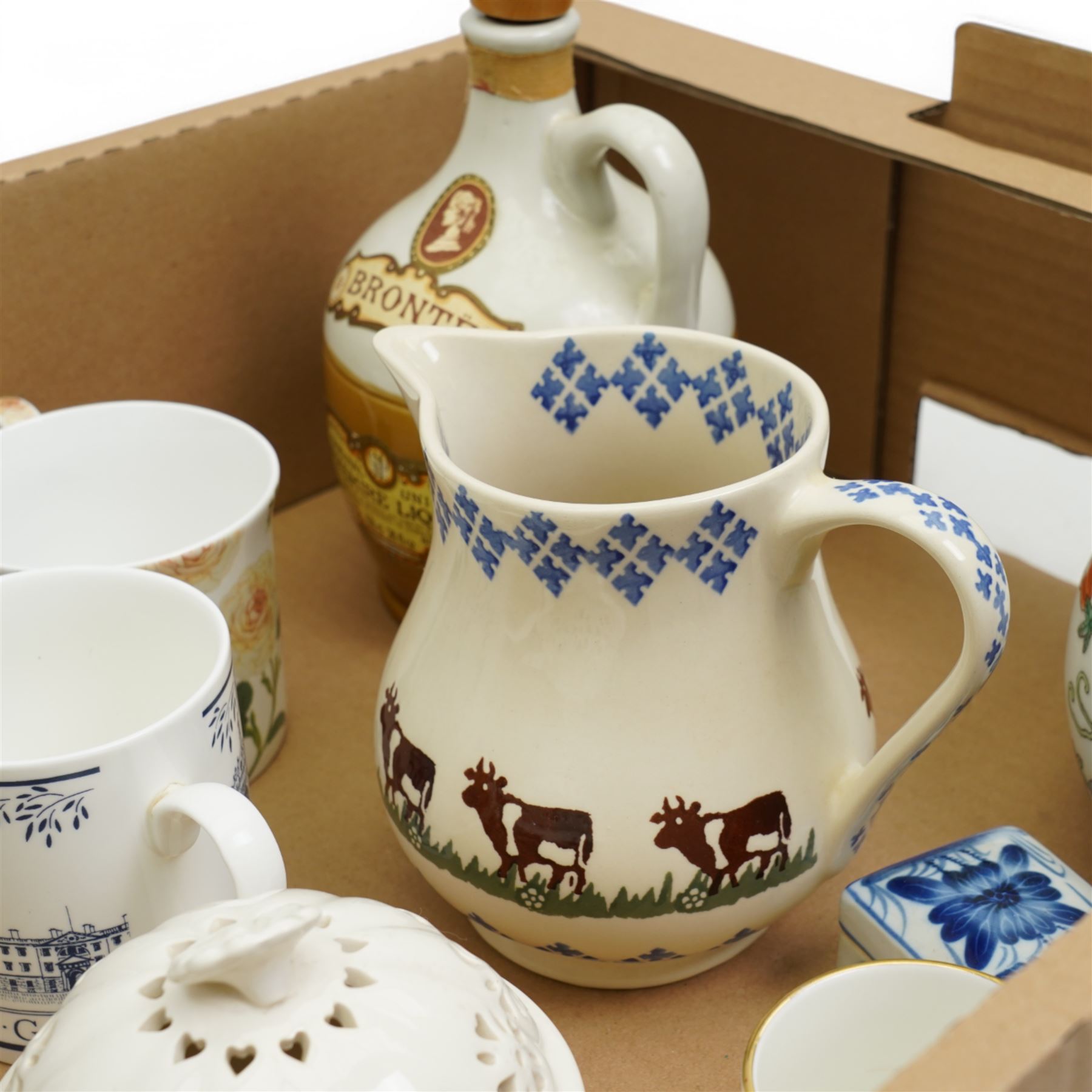 Emma Bridgewater limited edition Millenium jug made for Mulberry Hall 23/500, Brixton Pottery jug, Chinese ginger jar etc  