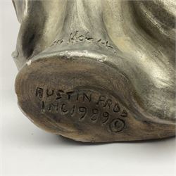 After Alexsander Danel for Austin Sculpture, Windswept, sculpture modelled as a female in flowing dress 