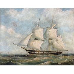 Continental School (Early 20th Century): Ship’s Portrait, oil on panel indistinctly signed 19cm x 24cm 