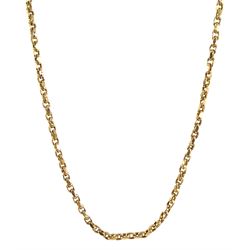 9ct gold link necklace, hallmarked