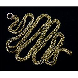 Victorian 9ct gold muff chain, approx 18.7gm