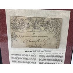 Three Westminster  stamp folders, 'The 1867-1883 Five Shilling Red', 'The World's Most Famous Stamps' including Queen Victoria 1840 penny black with red MX cancel and 1840 two pence blue, 'Victorian 1840 Mulready Stationary' (3)