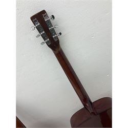 Saxon acoustic guitar Folk Model 812, serial no.43263 L102cm; Jose Ferrer El Primo small or child's size acoustic guitar, serial no.006980 L85cm; both in carrying soft cases; and Spanish Admira Concert Grande acoustic guitar (3)