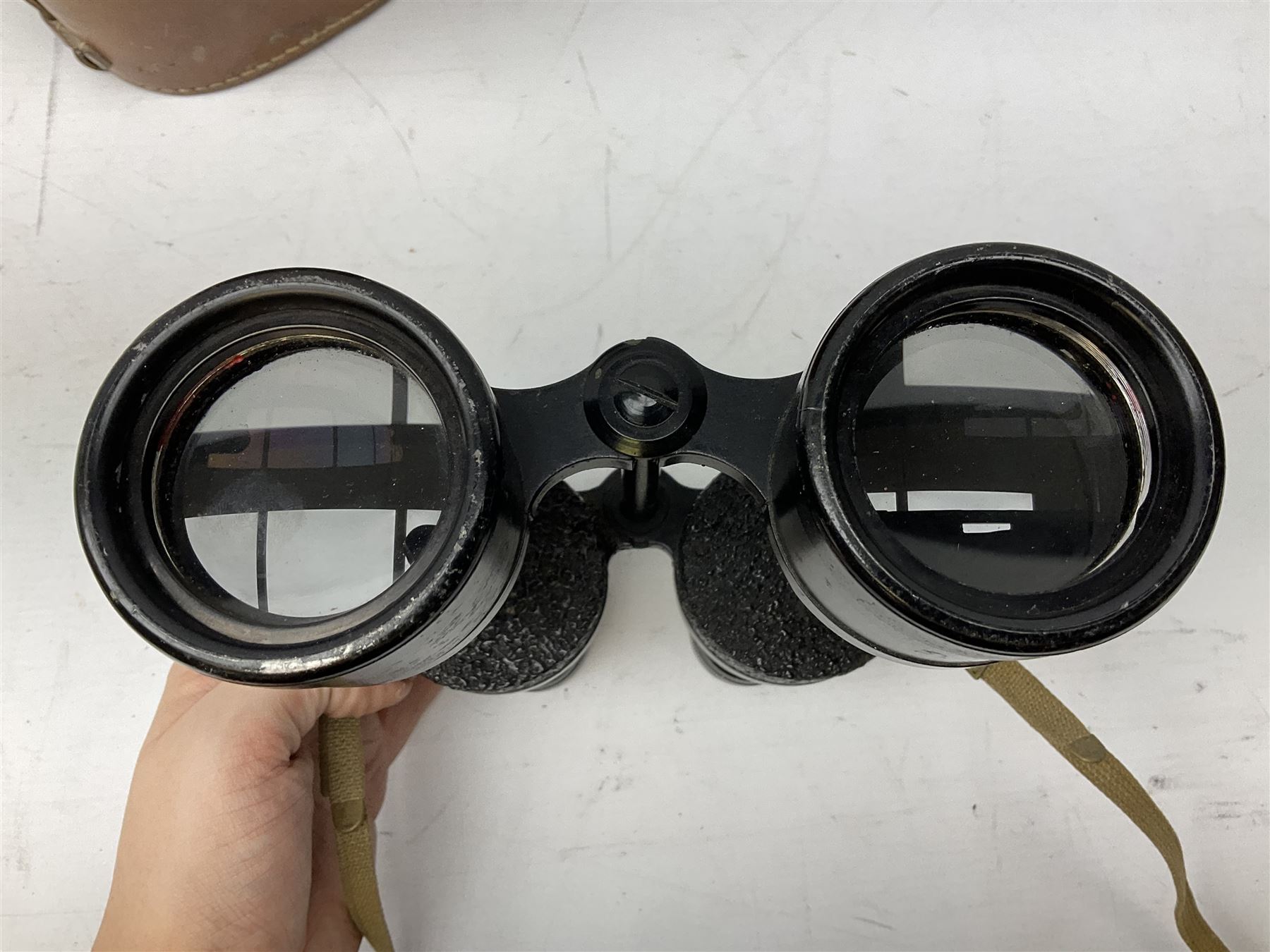 Pair of Bausch & Lomb U.S.A. 30mm binoculars and a pair of WWII period Bino Prism No.5 MKV 7X binoculars dated 1944 (2)