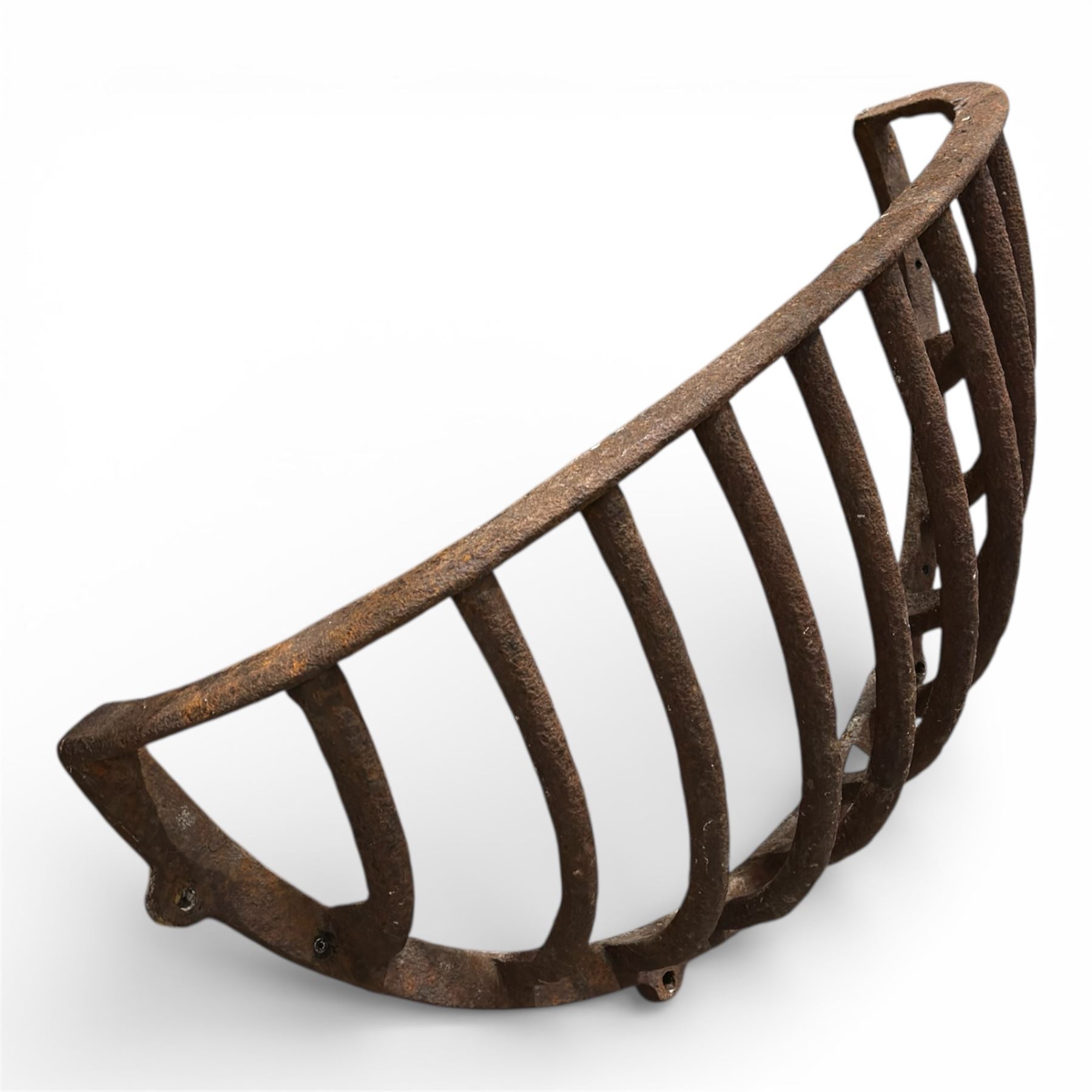 Pair of large 19th century cast iron hay racks