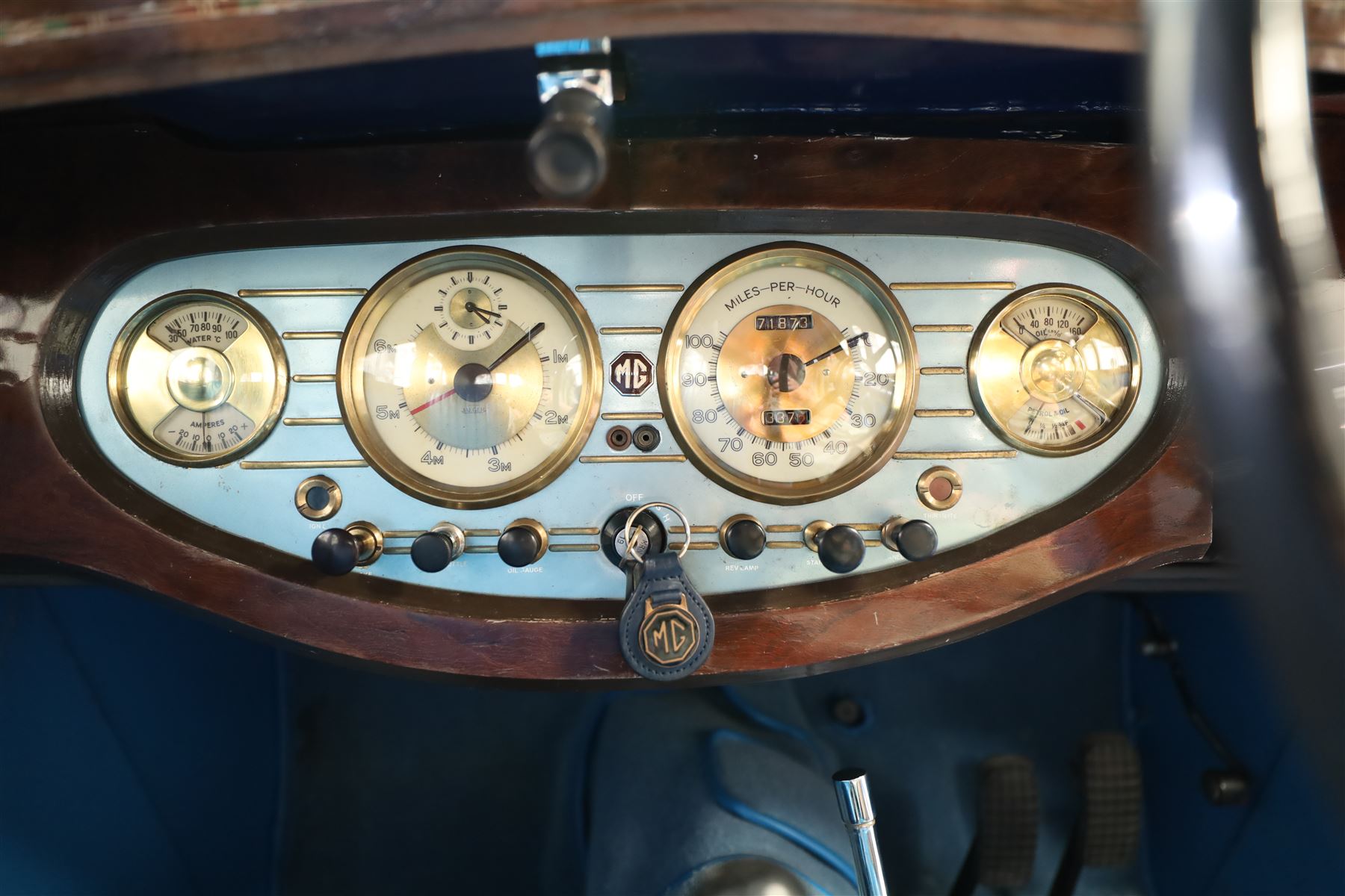 1939 MG SA Saloon

Registration: GRB 988
Chassis number: SA2983
Engine number: QPHG3242 (original engine)
Engine: 2,322cc six-cylinder petrol
Transmission: Manual
Odometer reading: 71,873 miles
Seating: Five
Colour: Two-tone blue
Former keepers: 6/7 recorded
V5C: Present
Keys: One

A 1939 MG SA Saloon, finished in an attractive two-tone blue colour scheme and retaining its original UK registration, GRB 988.

Introduced in 1936, the MG SA was the marque's prestigious sporting saloon, combining elegant coachwork with refined six-cylinder performance and luxurious accommodation. This example retains its original 2,322cc engine, numbered QPHG3242, and displays 71,873 miles on the odometer, although this mileage has not been independently verified.

The car is understood to have undergone an extensive rebuild and restoration between 2010 and 2015 and is today presented in showroom condition throughout. The coachwork has an excellent finish, complemented by outstanding chrome brightwork, wire wheels, a rear-mounted spare wheel, folding rear luggage rack and a desirable folding canvas sunroof. The engine bay is immaculately detailed, while the underside, chassis and suspension all reflect the high standard of restoration undertaken. A stainless-steel exhaust system has also been fitted.

The luxurious cabin features beautifully finished inlaid wood veneer, leather seating and period instrumentation, all presenting to an exceptionally high standard.

A particularly appealing aspect of this MG SA is its documented participation in the 1952 Daily Express National Motor Rally. Accompanying the vehicle are the original official rally programme together with period photographs showing the car competing in the event displaying entrant number 36. The programme lists entrant No. 36 in Class D.2 as an MG 2322cc, providing excellent documented provenance linking this car to one of Britain's best-known post-war motoring events, held between 12th and 15th November 1952.

Combining documented provenance with exceptional cosmetic presentation, this MG SA represents a rare opportunity to acquire one of MG's flagship pre-war sporting saloons.

At the time of cataloguing the vehicle started and ran well.

Features

• Original 2,322cc six-cylinder engine
• Manual transmission
• Original UK registration
• Two-tone blue coachwork
• Folding canvas sunroof
• Leather interior
• Inlaid wood veneer dashboard and trim
• Wire wheels
• Rear-mounted spare wheel
• Folding rear luggage rack
• Twin carburettors
• Stainless-steel exhaust system
• Extensive rebuild and restoration completed between 2010 and 2015

History and Documentation

• Approximately six to seven former keepers recorded
• Original engine (No. QPHG3242)
• Chassis No. SA2983
• Original UK registration
• Extensive rebuild and restoration completed between 2010 and 2015
• Original 1952 Daily Express National Motor Rally programme
• Period photographs showing the vehicle competing as Entrant No. 36
• V5C registration document not present
• One key

Condition

Presented in exceptional showroom condition, this MG SA has clearly benefited from a high-quality restoration completed to an impressive standard. The paintwork, chrome, interior, engine compartment and underside are all exceptionally well presented, reflecting the considerable work undertaken.

The vehicle started and ran well at the time of cataloguing. It has not been subjected to a full mechanical inspection by the auctioneers, and prospective purchasers should satisfy themselves as to the vehicle's condition, originality, mileage, specification and roadworthiness prior to bidding.

This vehicle forms part of the Estate of the late John Sills and is offered for sale by the Executors, providing a genuine reason for sale.