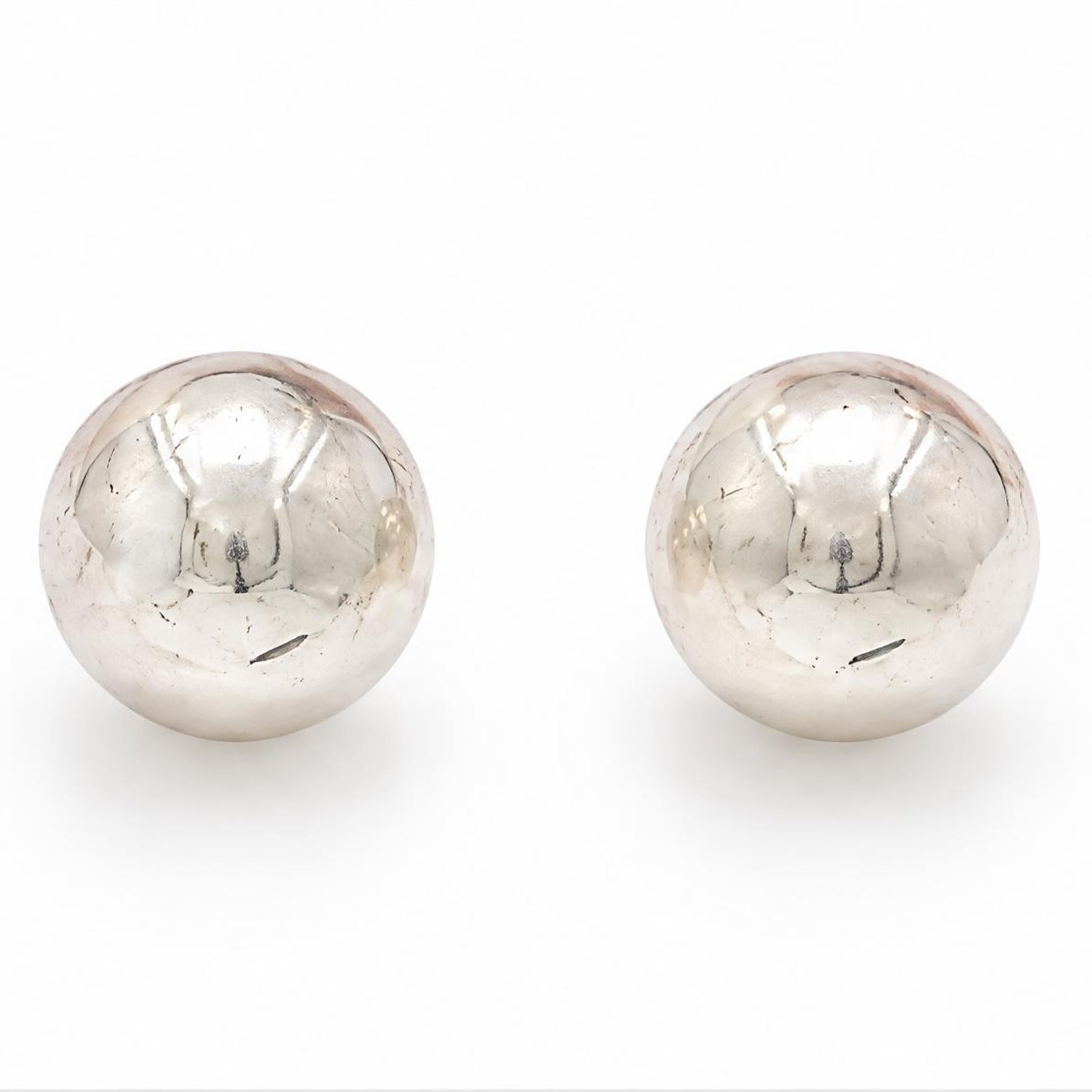 Tiffany & Co. silver jewellery - four pairs of stud earrings including two pearl set, one by Paloma Picasso, cross pendant necklace and a bead necklace chain, all stamped
