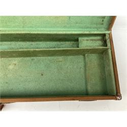 Canvas and leather bound shotgun case, up to 30.5” barrels