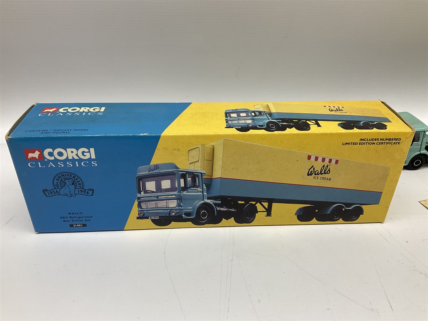 Five boxed Corgi die-cast models comprising ‘Dibnah’s Choice’ Sentinel Dropside wagon and Fowler B6 Crane Engine and Trailer, Albion Caledonian lorry, Texaco tanker and Wall’s AEC trailer