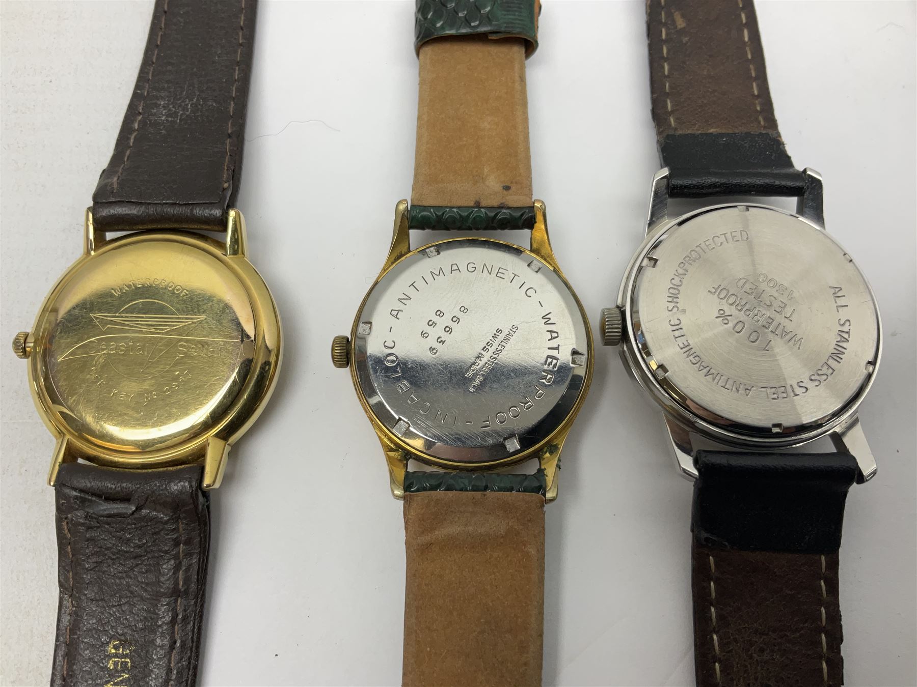 Two automatic wristwatches including Gerrard and Baronet and six manual wind wristwatches including Medana Tissot Seastar-Seven, Roamer, Eterna, Bakobe and Eastend Watch (8)