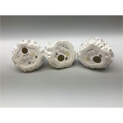 A group of figures, comprising four Royal Worcester examples, The Milkmaid, Lady Emma, Lady Cicely, Lady Hannah, three Royal Doulton examples, Top o' the Hill HN1849, Margaret HN2397, Fair Lady HN3216, two Coalport examples Fairest Flowers Heather, and Pansy, and a Wedgwood figure commissioned by Spink, The Imperial Banquet. 