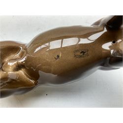 Seven Beswick figures of horses, including Connemara pony in grey no.1641, Arab in bay no.1265, large foal in grey no.947 etc, together with a Goebel figure of a horse (8)