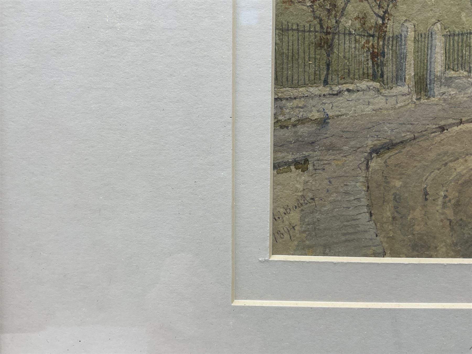 William James Boddy (British 1831-1911): York City Walls - From Bishopgate Street, watercolour signed and dated 1894, 21cm x 30cm 