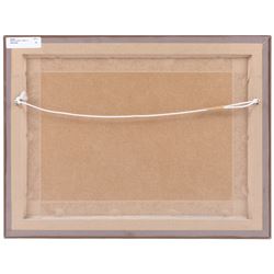 Michelle Saunders (British 1936-): Staithes, oil on board signed 24cm x 34cm 