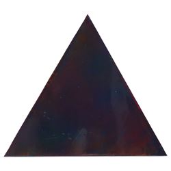 Gillian Ross Kelsey (British 1935-2025): 'Triangles' in Blues, set of three acrylic glazes on canvas laid on to board unsigned all 44cm x 51cm (3)