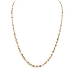 9ct gold fancy Mackintosh design link necklace by Cropp & Farr, London import mark 1992