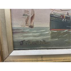 John Bourne (British 1861-1935): Aberdeen Steam Trawler A475, pair oils on board signed 17cm x 29cm (2)