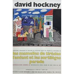 After David Hockney (British 1937-): 'Les Mamelles de Tiresias', exhibition poster pub. 1981, 61cm x 41cm 