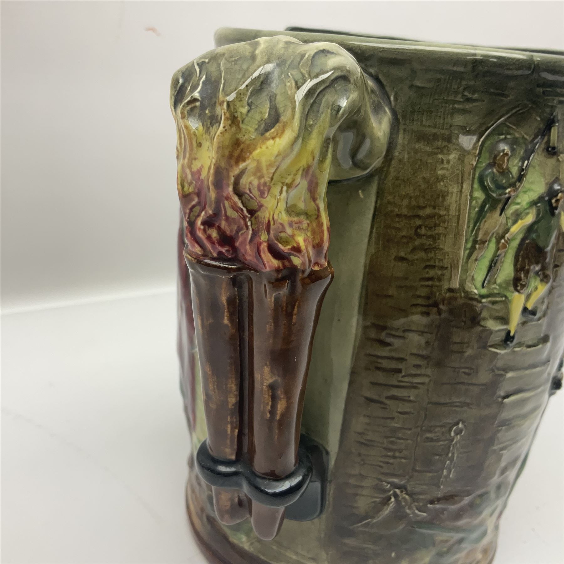 Royal Doulton Guy Fawkes jug designed by Henry Fenton, limited edition 185 of 600, with printed mark beneath, H19.5cm