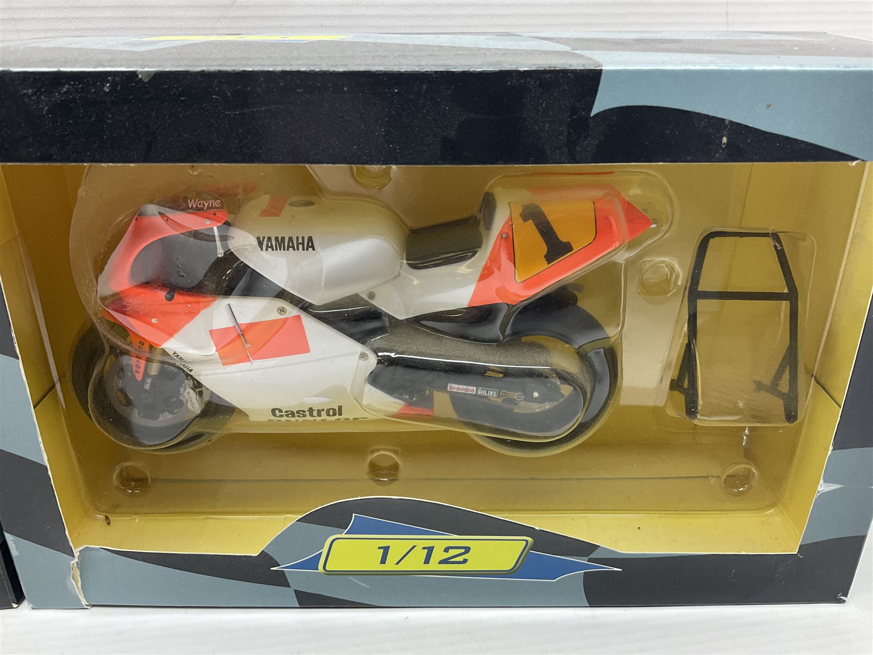 Nine NewRay 1:12 scale die-cast models of motorcycles including Ducati, Honda etc; and four other 1:12 scale die-cast models of motorcycles; all boxed (13)