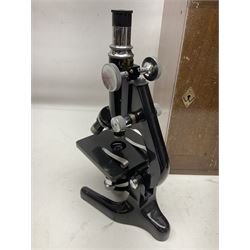 20th century W. Watson & Sons binocular microscope no 98191, in original box, together with W. Watson & Sons Kima microscope no 107846, in original box and Cooke Troughton & Simms binocular microscope no 467926