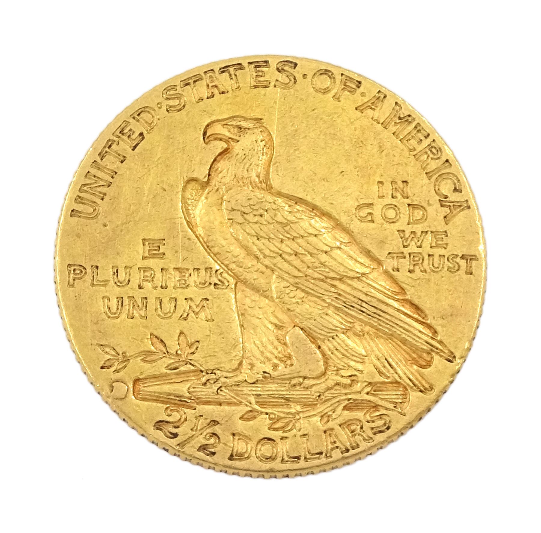 United States of America 1914 D Indian head gold two and a half dollar coin