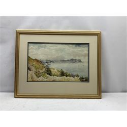 Edward H Simpson (British 1901-1989): Scarborough from Holbeck Gardens, watercolour signed 33cm x 53cm