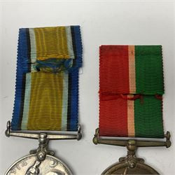 WWI Mercantile Marine pair of medals comprising British War Medal and Mercantile Marine Medal awarded to David J. Mordecai; both with ribbons (2)