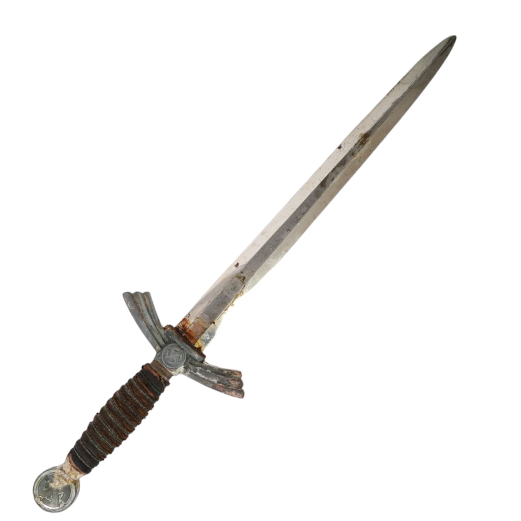 Third Reich Luftwaffe 1st Type officer's dagger, the double edged blade marked SIegfried, Solingen, L50cm