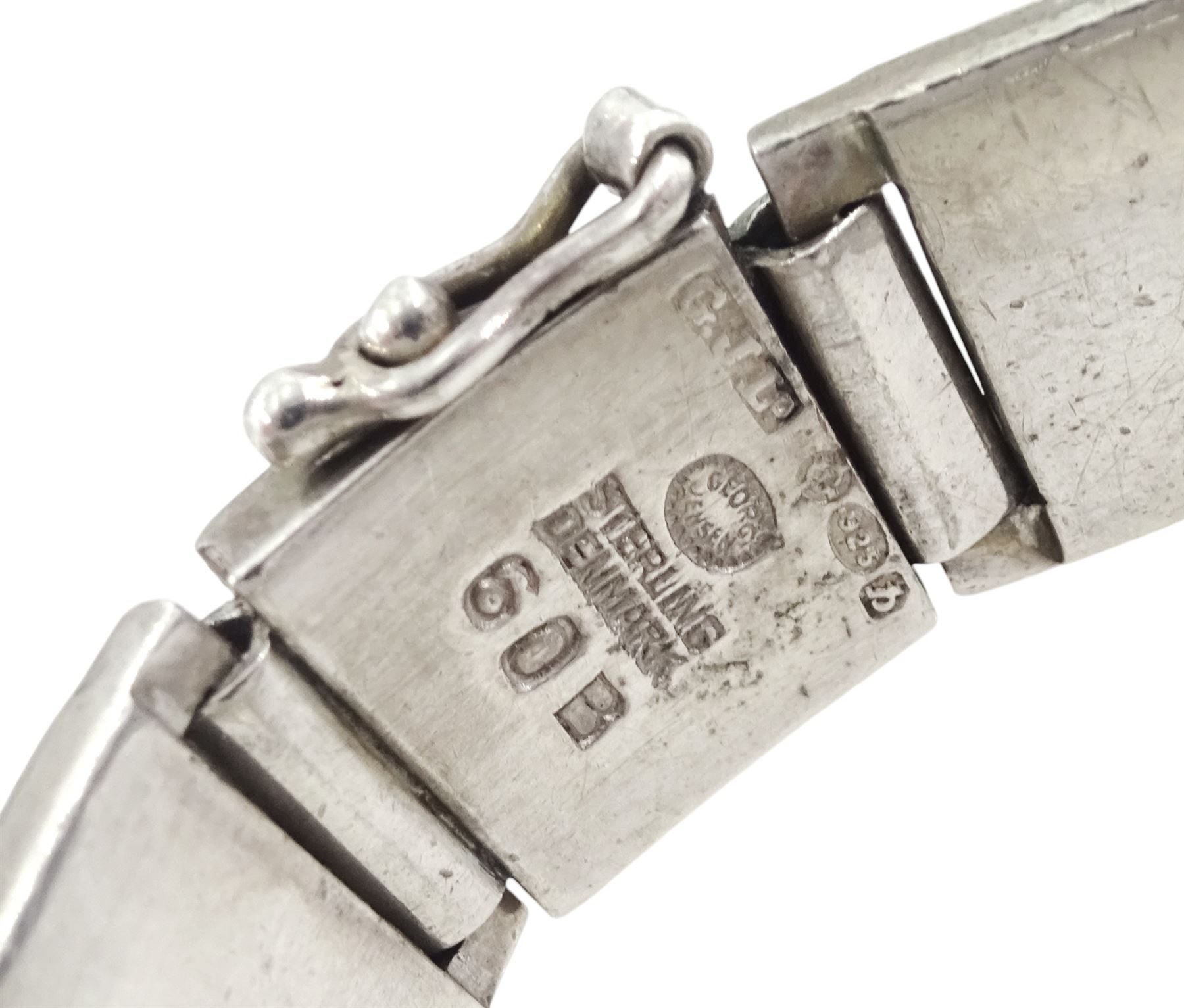 Georg Jensen silver necklace No. 60B, London import mark 1957