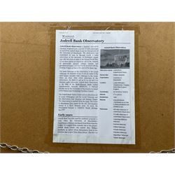 Harold Wharfe (British 20th Century): Jodrell Bank Observatory, cubist style watercolour and gouache signed 60cm x 90cm 