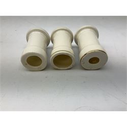 Collection of Post Box money boxes comprising ceramic, tin plate and plastic models, to include Crested Ware money boxes bearing motto ‘I Can’t Get a Letter From You So Send You The Box’ etc in three boxes