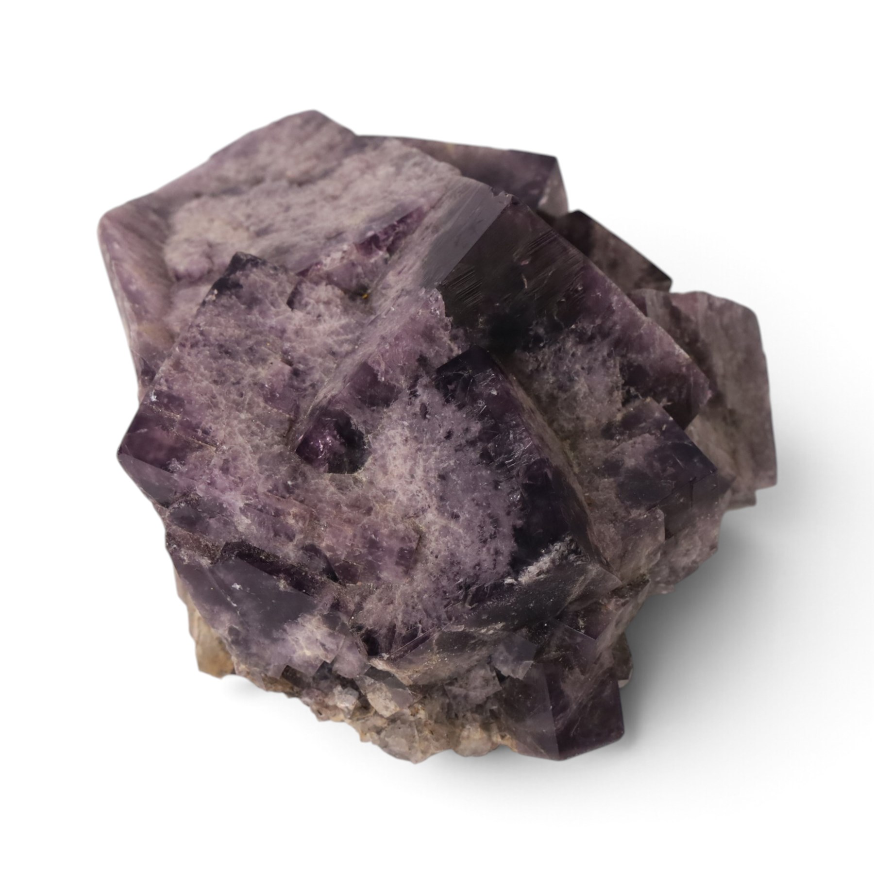 Purple Rain fluorite Lady Annabella Mine, Purple Rain Pocket (Fairy Hole Vein), transparent, purple sharply formed cubic crystals. 1.76kg 