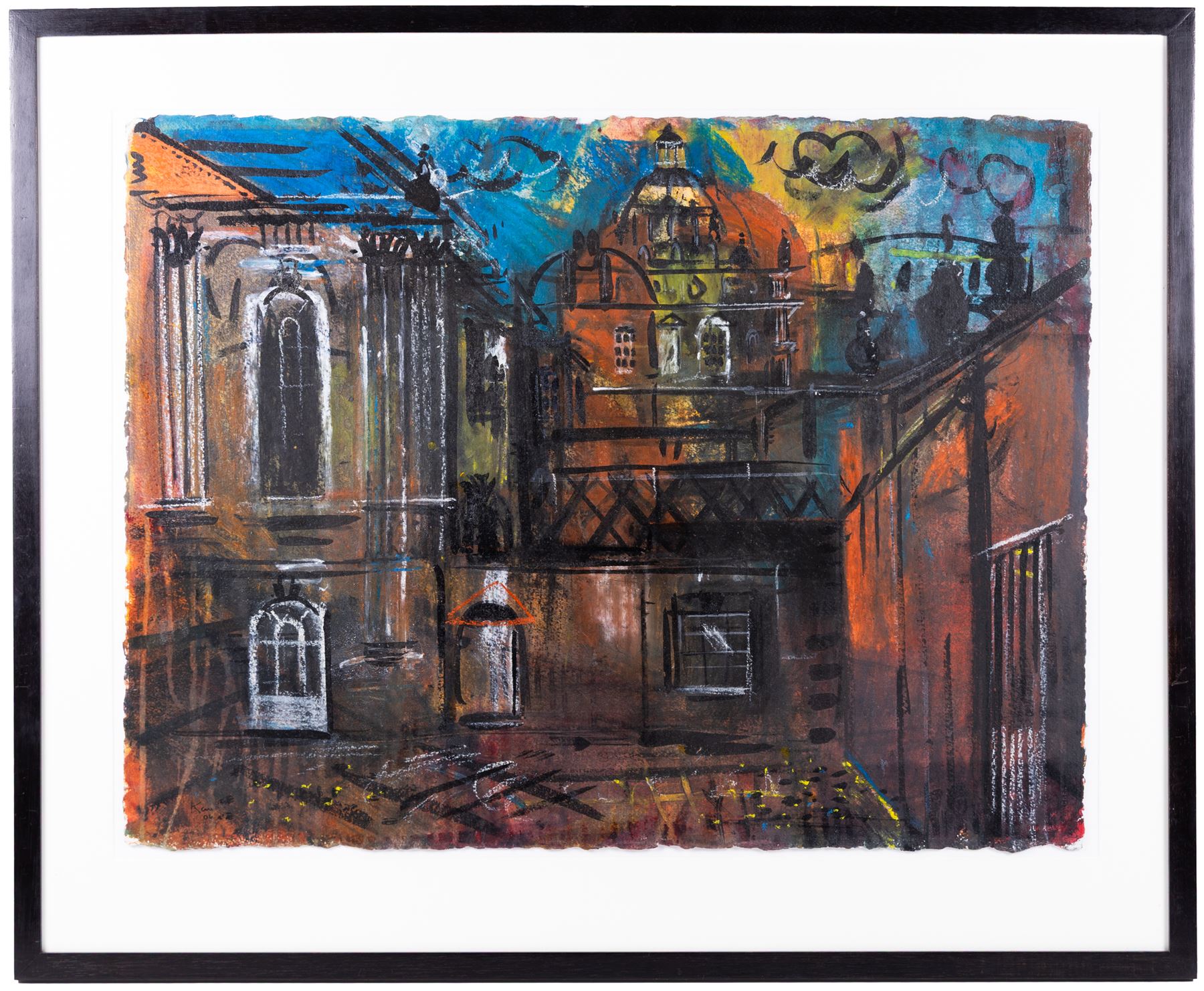 Kane Cunningham (British 1961-): 'Castle Howard', mixed media signed and dated '06, titled verso 58cm x 76cm