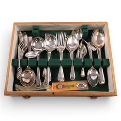 Cased canteen of cutlery by W & JA Baxter