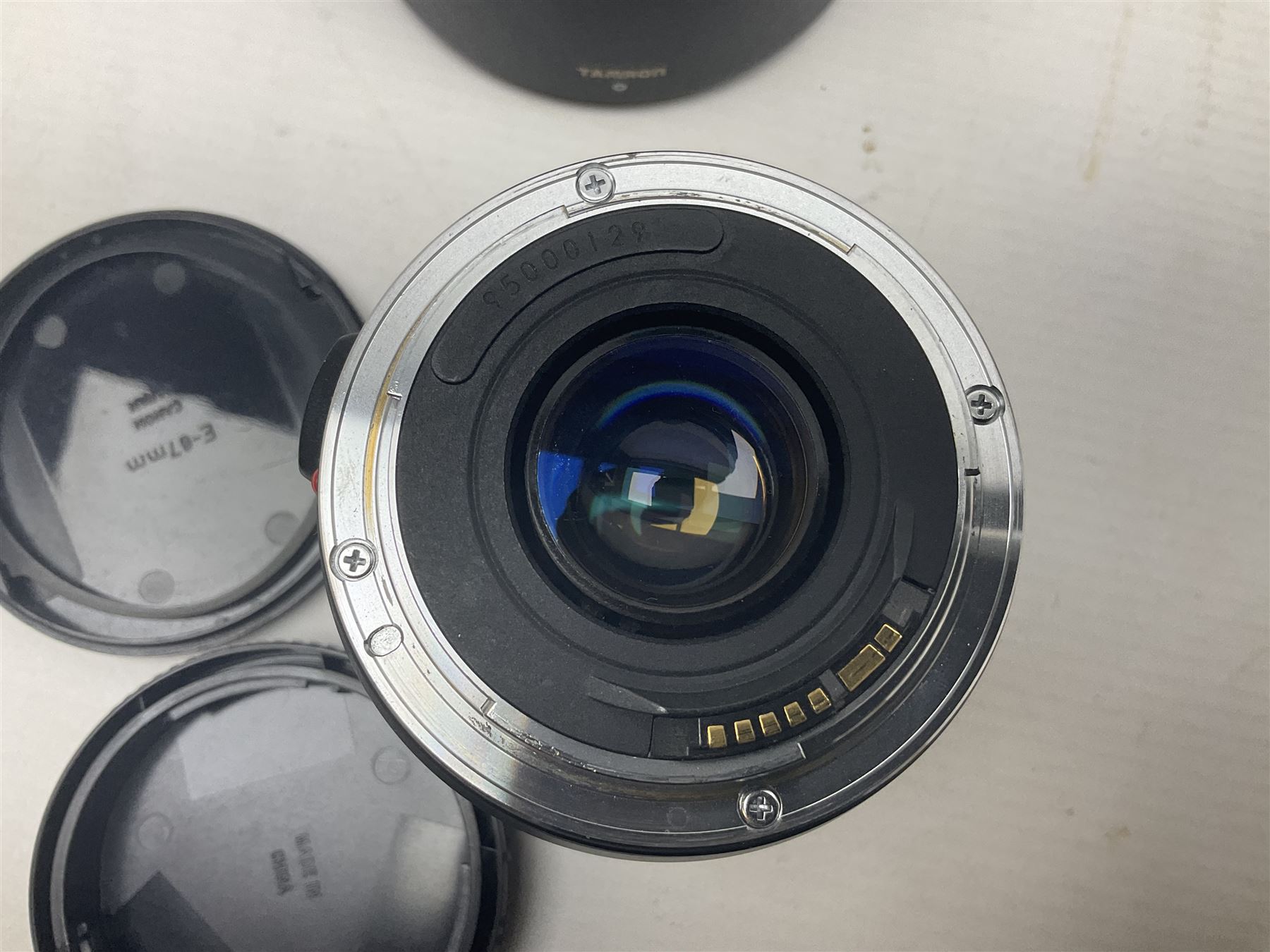 Canon EOS 5D camera body, with 'Tamron SP 70-300mm F/4-5.6 lens, and accessories, together with soft case