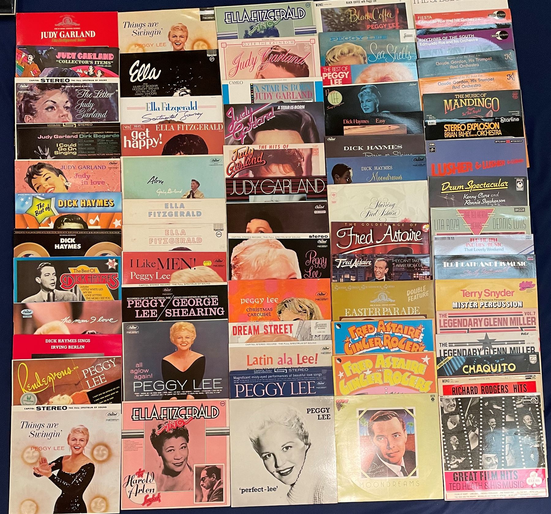 Mostly Jazz vinyl records including, 'Fred Astaire Easy To Dance With', various other Fred Astaire, 'The Legendary Glenn Miller Vol.3', 'Bing And The Andrews Sisters Vol.1', 'Bing Crosby Wrap Your Troubles In Dreams', various other Bing Crosby etc, approximately 130 